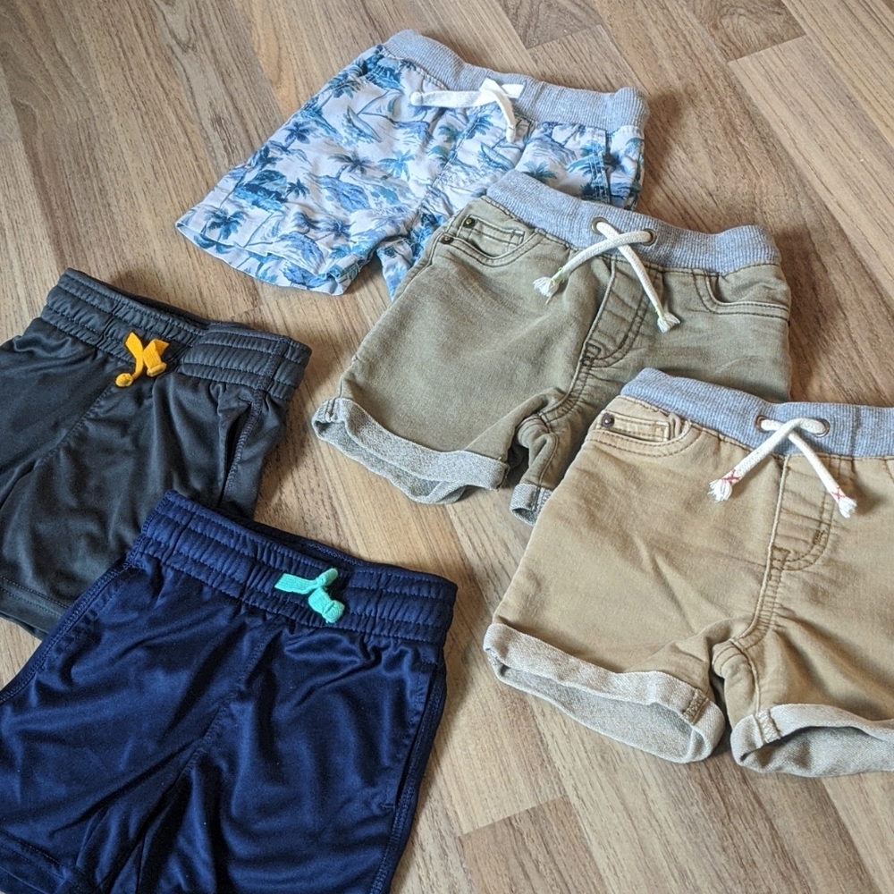 Cat & Jack Boys' Shorts Size 12 month lot of 5